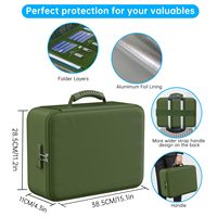 Fábrica personalizada nueva carpeta de archivos ignífuga bolsa de documentos ignífuga con cerradura para Documento Pasaporte A4 archivo para viaje en casa