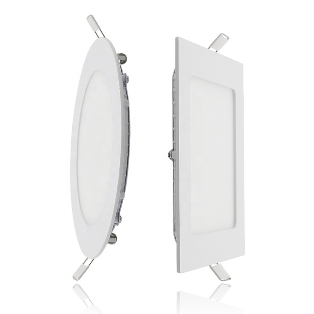 12W Ultra Slim Modern Aluminum LED Panel Light Round Square Ceiling Downlight for Home Office