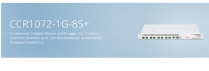 <span class=keywords><strong>MikroTik</strong></span> CCR1072-1G-8S + 1U Rackmount Cloud Core <span class=keywords><strong>Router</strong></span> 72-ядерный процессор 16 ГБ ОЗУ 8x10 г SFP + Функция межсетевого экрана VPN макс. LAN 300 Мбит/с - Product Image 4