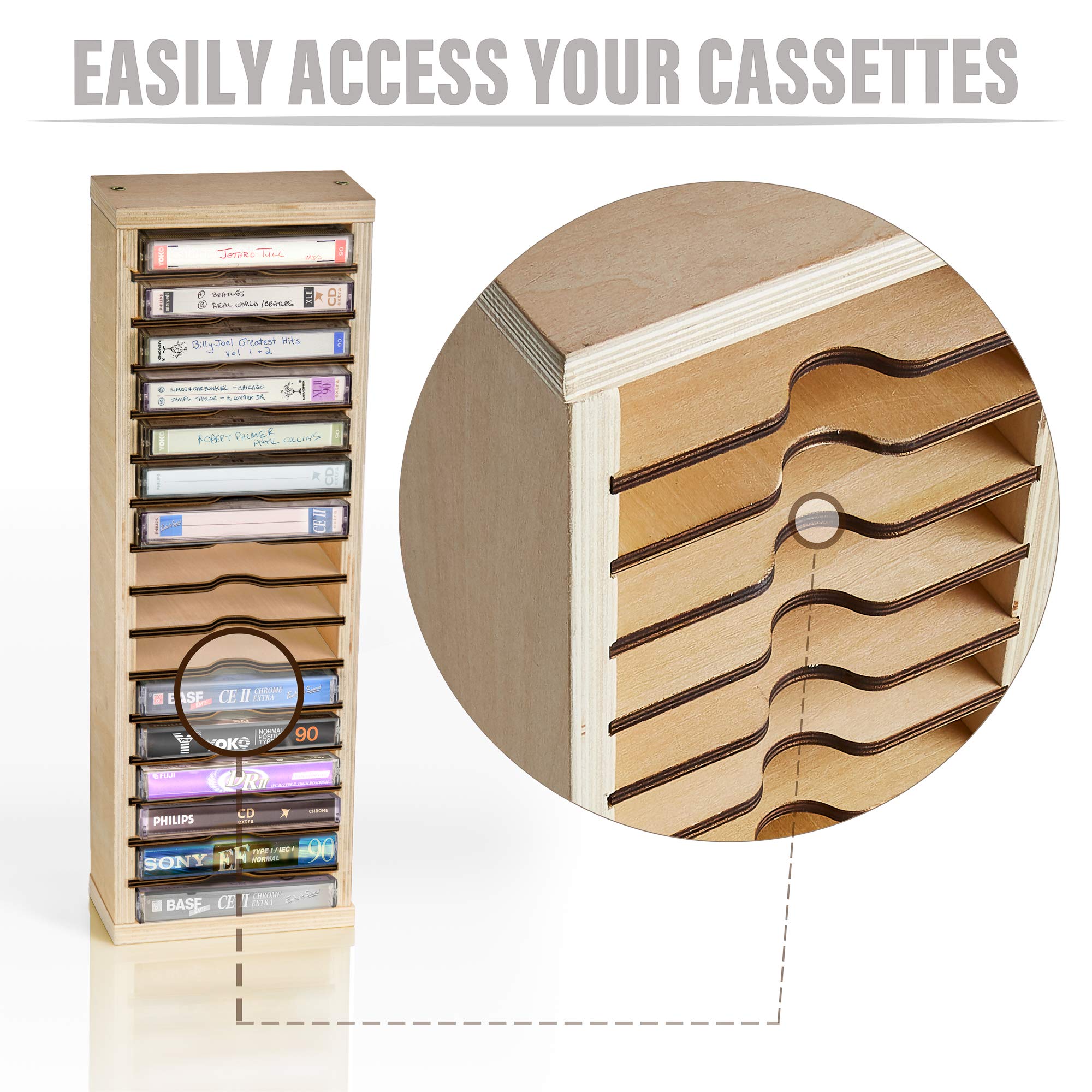 Holz 16 Slot Kassetten band Aufbewahrung koffer Organizer Rack fr Kassetten  sammlungen Audio zubehr Einfach zu montieren Lasers chnitt| Alibaba.com