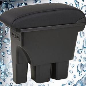 Boîte de rangement pour accoudoir central arrière de voiture en plastique noir CHENGHUI avec porte-gobelets, chargeur USB, ajustement personnalisé - Product Image 3
