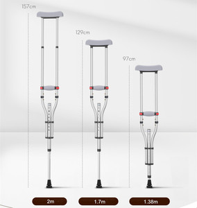 MSMT Bâton de marche portable en aluminium Béquille <span class=keywords><strong>axillaire</strong></span> pliable moderne pour adultes pour le salon Aide à la marche mains libres pour - Product Image 1