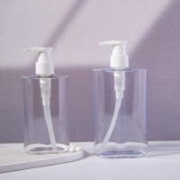 Bouteille pompe vide en PET 250/500 ml, rechargeable, en plastique, pour cosmétiques, lotion corporelle, shampoing, soins capillaires, emballage liquide.
