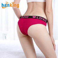 여자의 섹시한 사랑 하트 편지 인쇄 면 팬티 숙녀 편안한 부드러운 스트레치 원활한 낮은 허리 삼각형 비키니 팬티