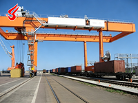Grue portique à double poutre de 40, 50 et 60 tonnes, certifiée ISO CE, largement utilisée pour le levage de conteneurs, grue portique sur rail pour conteneurs