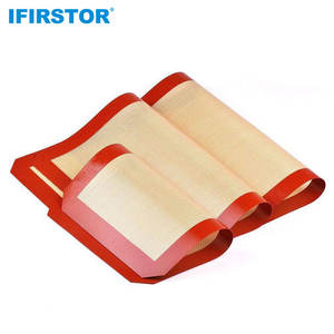 사용자 정의 로고 디자인 식품 학년 내구성 미끄럼 방지 과자 오븐 시트 비 스틱 유리 섬유 유리 섬유 실리콘 베이킹 매트 - Product Image 5