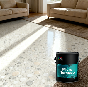 Solución de Pisos de Micro Terrazo Personalizable: Terrazo Epóxico Resistente a las Manchas y sin Juntas para Cocina/Baño - Product Image 1