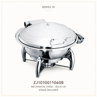 Chauffe-Plat Rond à Induction avec Charnière Mécanique, Équipement Commercial de Restauration, Chauffe-Plat Buffet en Acier Inoxydable