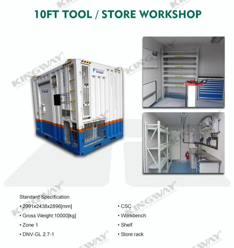 Certificazione DNV da 20 piedi 40 piedi 2.7-1 container Offshore con certificato BV utilizzati per piattaforme di petrolio e gas o sistemi HVAC