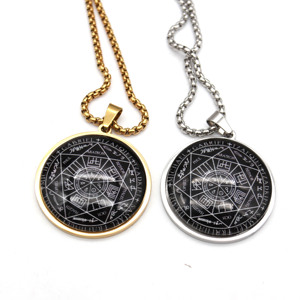 Offres Spéciales acier inoxydable amulette pendentif collier chaîne <span class=keywords><strong>sceaux</strong></span> de 7 archanges lien chaîne protection boîte à bijoux chaîne médaillon - Product Image 4