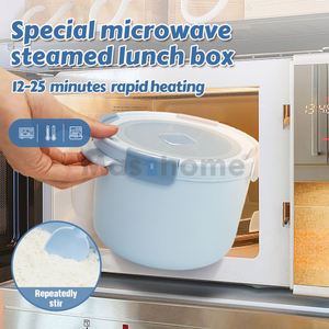 Office School Plastic Microwaveable Food Container Rice Cooker Microwavable Bowls <b>Lunch</b> <b>Box</b> - Product Image 3