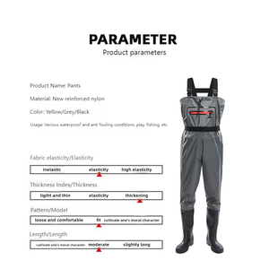 TOPIND Pantalon de pêche à la mouche en nylon imperméable personnalisé pour hommes avec bottes pour la pêche - Product Image 3