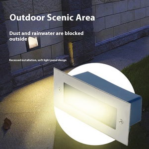 Nhà Máy Trực Tiếp Bán Ngoài Trời Không Thấm Nước LED Bước Đèn Nhôm Hình Vuông Vườn Tempered Glass Khuếch Tán Thay Đổi Độ Sáng 2 Năm - Product Image 2