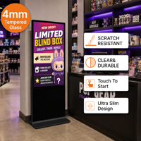 Pantalla Interior 4K Delgada de 4 mm de 32-65 Pulgadas 178 °   Pantalla Táctil PCAP Comercial con Ángulo de Visión de 24/7, Windows Mobile