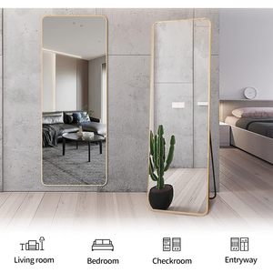 SKY-TOUCH 155 Espejo x 45cm de longitud completa Marco de aleación de aluminio Independiente Inclinado Dormitorio grande Vestidor para hoteles - Product Image 3