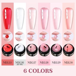 BORN PRETTY PRO Clear Pink Jelly Nail Art 3D Escultura Gel Colores Semi Transparente Antiadherente Sólido Nail Builder Hard Carving Gel - Product Image 2