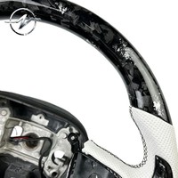Setir Kemudi Sport YZ Custom Stitch Color 35mm 3-Spoke Berlapis Kulit Perforasi Serat Karbon untuk BMW F10 F30 F11 F15 F16 Seri 3/5
