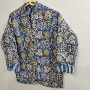 Chaqueta de Invierno Acolchada Floral Ligera y Ecológica para Mujer, con Botones en la Parte Delantera, Manga Larga, Informal, para Exteriores - Product Image 5