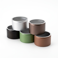 Boîte à thé ronde en aluminium couleur personnalisée, conteneur vide de qualité alimentaire avec fermeture à sertir pour café et cosmétiques