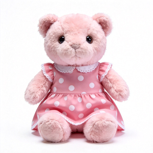 Ours en peluche <span class=keywords><strong>pas</strong></span> <span class=keywords><strong>cher</strong></span> avec robe tachetée, jouet en peluche animal personnalisé, ours en peluche doux en gros - Product Image 3