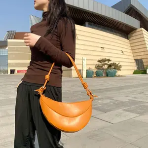 高級ミニ女性ハンドバッグデザイナー型ショルダー脇の下バッグラージソフトレザークロスボディ財布ハーフムーンハンドバッグ