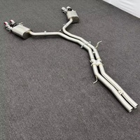 UML Paslanmaz Çelik Ayna Cilalı Egzoz Valfli Susturucu Uzaktan Kumandalı Spor Catback Uçları Audi S4/S5 B9 B9.5 3.0T için