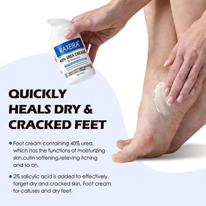 Crème pour les pieds à l'urée en gros sous marque privée 50g, aux effets hydratants, adoucissants pour les cellules mortes et apaisants pour les démangeaisons. - Product Image 5