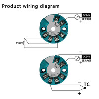 Modul pemancar suhu terintegrasi cerdas Pt100 termokopel HART protokol 4-20mA papan sirkuit