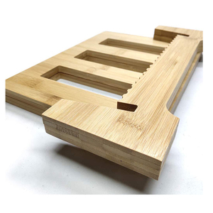 Soporte de almacenamiento de discos de bambú, soporte de exhibición de álbumes de música, estante de libros para ahorro de espacio, DVD de pie, venta al por mayor - Product Image 6