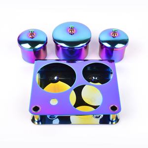 新款专业3pcs/套不锈钢指甲水晶杯液体粉末消毒杯带盖单体Dappen盘 - Product Image 5