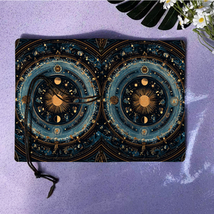 Carnet compact A6 fait à la main utile pour les joueurs de football universitaire idéal pour les exercices de formation et les statistiques de jeu avec les étoiles Sun Moon - Product Image 6