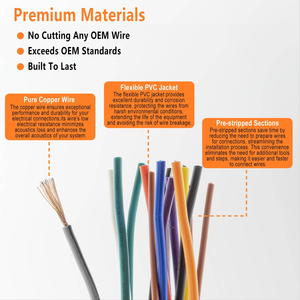 ओम फैक्टरी निर्माता ऑटोमोटिव स्टीरियो ऑडियो कनवर्टर 16-पिन तार का उपयोग शुद्ध तांबे के कंडक्टर pvc आइसो9001/ts16949 छेड़छाड़ - Product Image 6