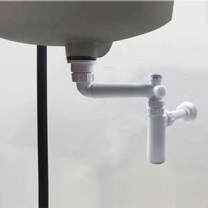 WaiiHO 026 Sistema de Desodorización Clásico y Elegante para Drenaje Empotrado en Pared, Sello de Agua en U de PP con Tramantamiento de Olores - Product Image 4