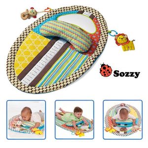 Tapis d'éveil en coton Jollybaby pour bébé, tapis d'activités pour nourrissons, <span class=keywords><strong>jouet</strong></span> de développement pour ramper, tapis de jeu avec miroir pour le temps sur le ventre, tapis d'éveil pour bébé - Product Image 4