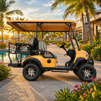 Voiturette de golf électrique tout-terrain 4 places Club Car avec batterie au lithium et protection anti-broussailles