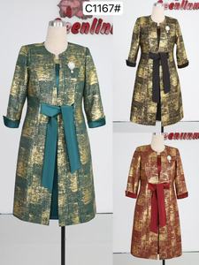 Manufacturer Direct Sales Ladies Long <b>Jacket</b> Suits African Fashion Church Dresses Plus Size 2 Piece Sets for Women - Product Image 2