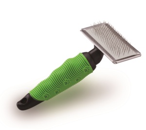 Customized logo Stainless Steel Dog Grooming <b>Brush</b> With Blue Non-Slip Handle For <b>Pet</b> Hair Care - Product Image 3