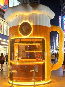 Casa Contenedor Prefabricada Vintage con Escultura de Cerveza, Cabaña Móvil, Cafetería y Quiosco de <span class=keywords><strong>Bar</strong></span> Callejero - Product Image 4