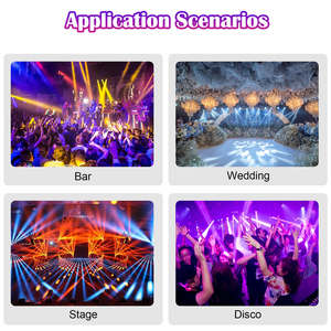 Luz de escenario móvil Sharpy Beam de 380W 17R con estuche de transporte, doble prisma, DMX512, CRI85, tipo Lyre, para bodas, clubes y discotecas. - Product Image 4