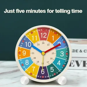 Silenzioso orologio solare per la prima educazione dei bambini Desktop di insegnamento di allarme con la decorazione della camera da letto scrivania motivo di decorazione - Product Image 5