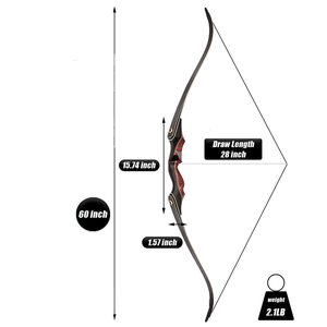 PMZ tiro con l'arco 60 ''Takedown ricurve arco Kit attrezzatura tiro con l'arco pratica di caccia all'aperto arco e freccia - Product Image 6