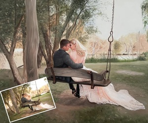 <span class=keywords><strong>Portrait</strong></span> de mariage <span class=keywords><strong>personnalisé</strong></span> peinture personnalisée cadeau de mariage Commission <span class=keywords><strong>Couple</strong></span> mariage <span class=keywords><strong>Portrait</strong></span> famille peinture à l'huile sur toile - Product Image 2