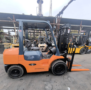 Chariot élévateur d'occasion de bonne qualité, chariot élévateur d'occasion de 3 tonnes, chariot élévateur Toyota FD30 du Japon en vente, chariot élévateur diesel en stock - Product Image 2