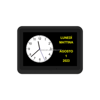 Jam Alarm kalender Digital tampilan LCD 10 inci, bahan lanjut usia 7 8 10 inci dengan tampilan LCD yang mudah digunakan dan pengingat pil