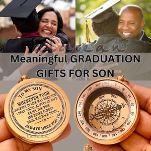 Brújula Náutica Grabada a Mano en Latón con Dial de Puntero, de Bolsillo, Ligera, Regalo de Graduación para Hijo - Product Image 3
