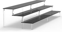 Support à Cupcake, étagère pour Funko POP Desserts Holder Collection Produits Cosmétiques, Riser Acrylique à 3 Niveaux Riser Acrylique Noir Riser
