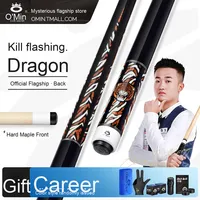 Fuhu Resmi Ana Mağazası Gizemli Çin Tarzı 3/4 Eklemli Akçaağaç Alüminyum Alaşımlı Büyük Başlıklı Dokuz Top Bilardo Istakası AM Gizemli