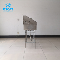 Équipement vétérinaire OSCAT, baignoire en acier inoxydable pour animaux, pliable, portable, surélevée, baignoire pliable pour chien