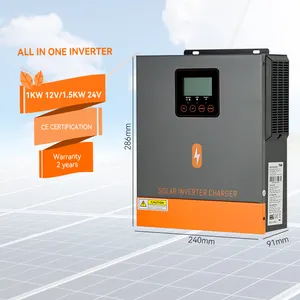 Inversor solar monofásico PowMr 1000W 1500W, controlador de carga integrado de 40A, inversor solar de onda sinusoidal pura