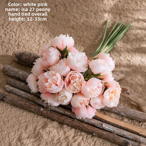 Peony INS Style <b>Artificial</b> <b>Flowers</b> Hand-Tied Cross-Border Home Decoration Wedding Use Wholesale Fake Metal <b>Flowers</b> - Product Image 6